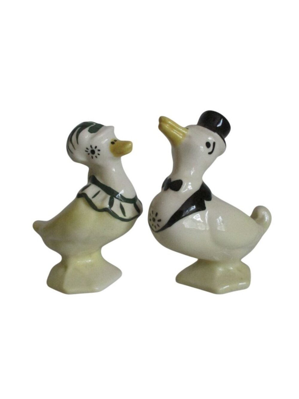 Vintage Duck Couple Figural Salt & Pepper Shakers Collectible Kitchen Decor